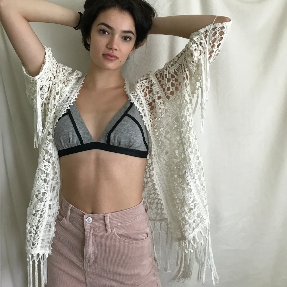 White Knitted Cardigan